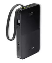 LiPo išorinis akumuliatorius (PowerBank) 10000mAh 22.5W USB + USB-C su integruotu USB-C kabeliu EnerFill Bipow2 juodas BASEUS