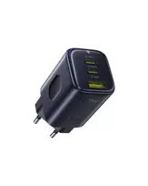 Sieninis įkroviklis PicoGo AE11 67W USB-A + 2xUSB-C QC PD, juodas