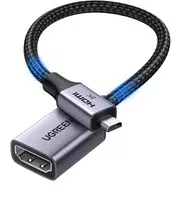 Kabelis/adapteris HDMI lizdas - micro HDMI kištukas 20cm 8K@60Hz HD182 UGREEN