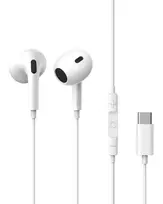 Ausinės su mikrofonu 1.1m (USB-C kištukas) Encok CZ17, baltos