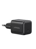 Sieninis įkroviklis GaN 30W USB-C QC PD3.0, juodas