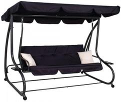 Lauko sūpynės Springos Linda GS0016, juoda sp., 120 cm x 220 cm x 162 cm