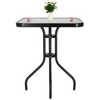 Lauko stalas Springos GF1018, juoda sp., 60 cm x 60 cm x 70 cm