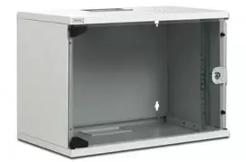 Assmann Electronic Assmann elektroninė DIGITUS sieninė spinta 19 colių 9HE RAL 7035 pilkas nemontuojamas be padėklo įsk. 8xsrews