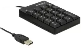 DELOCK USB klaviatūra 19 klavišų juodos spalvos