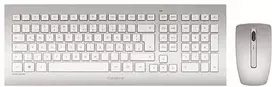 CHERRY DW 8000 klaviatūra Radijo dažnio belaidė QWERTZ Vokiečių Sidabras, Balta