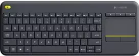 Logitech WIRELESS TOUCH Klaviatūra K400 - PLUS Juodas (CZECH)