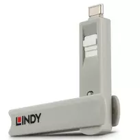 Muzikinis centras USB Priedas - LINDY USB C Prievado Blokatoriaus Rinkinys, 4 vnt. + raktas, ABS, Baltas