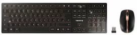 CHERRY DW 9000 SLIM klaviatūra RF belaidė + Bluetooth QWERTY Anglų (JAV) Juoda