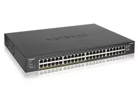 Serveris Netgear GS348PP Ne-valdomas Gigabit Ethernet (10/100/1000) Juoda Maitinimas per Eternetą (PoE)