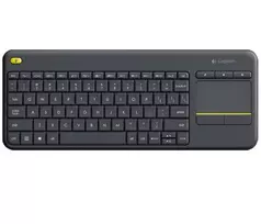 Belaidė klaviatūra Logitech K400 Plus su jutikliniu kilimėliu, US išdėstymas, Juoda