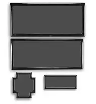 Demciflex dust filter set for Dark Base Pro 900 – juodos spalvos