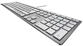 Klaviatūra Cherry KC 6000 SLIM / BE / Sidabrinis/Baltas