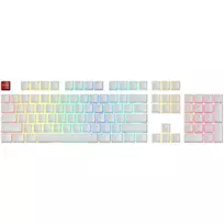 Pakaitiniai klaviatūros klavišai Glorious Aura Keycaps - 105vnt, ANSI, US išdėstymas, Balti