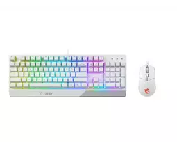 Klaviatūra ir pelė MSI Vigor GK30 Combo, US išdėstymas, baltos spalvos