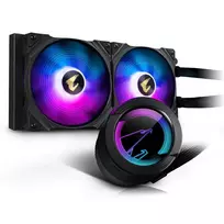 GIGABYTE AORUS WATERFORCE 280LIQUID CPU COOLER su ARGB ekranu