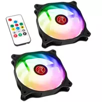 Raijintek EOS 12 RBW ADD korpuso ventiliatorius, 2er-Set su valdikliu- juodos spalvos, 120mm