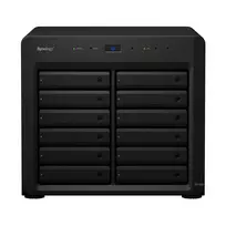 Serveris Synology Sinologija | Tower NAS išplėtimo blokas | DX1222 | Iki 12 HDD / SSD karšto pakeitimo (diskusiai neįskaičiuoti) | AC 100-240V, 50/60 Hz