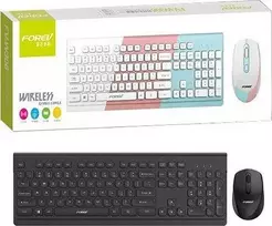 Klaviatūra ir pelė Forev BEVIELĖ KLAVIATŪRA + PELĖ RINKINYS BUSSINES JUODA FV-306