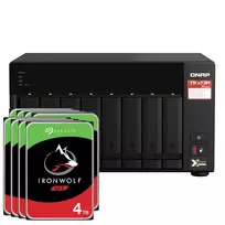 Serveris QNAP TS-873A-8G 96TB IronWolf NAS rinkinys NAS su 8x 12TB Seagate IronWolf 3,5 colio SATA kietuoju disku