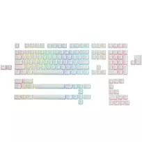 Klaviatūra Glorious Aura Keycaps – 145 Keycaps, US išdėstymas, baltos spalvos