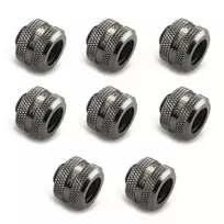 XSPC jungtis G1/4" į 14 mm kietą vamzdį, juodas chromas - 8 vnt.