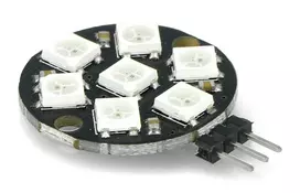 Oem Diodų žiedas LED RGB 7 x WS2812 5050 - lituotos jungtys