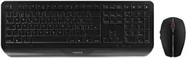 Klaviatūra ir pelė Kit CHERRY Gentix Desktop, RF belaidė, Juodas, su pele
