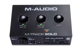 M-AUDIO M-Track Solo USB garso sąsaja Krištolinis pirminis stiprintuvas 16 bitų 48 kHz Juodas
