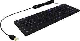 Klaviatūra „KeySonic Industrie-TAS“, silikonas, IP68, juodas, KSK-6031INEL-B(DE)