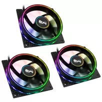 Cryorig Crona S PWM korpuso ventiliatorius, ARGB, 3er Pack – 120mm, juodos spalvos
