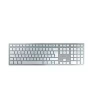 CHERRY KW 9100 SLIM - Klaviatūra - QWERTZ - Deutsch - baltas, Sidabrinė