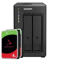 Serveris QNAP TS-253E-8G 8TB IronWolf NAS rinkinys NAS su 2x 4TB IronWolf 3,5 colio SATA kietuoju disku