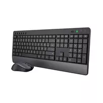 Klaviatūra ir pelė Kit Trust Trezo Comfort Wireless Klaviatūros ir pelės rinkinys - German QWERTZ išdėstymas