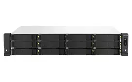 Serveris QNAP TS-1264U-RP NAS Rack (2U) Ethernet LAN Aliuminio, Juodas