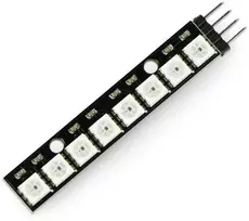 Oem RGB LED juosta WS2812 5050 x 8 šviesos diodai - 53 mm - lituotos jungtys