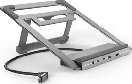 Hama USB-C prijungimo stotelė Connect 2 biuro stovas, nešiojamasis kompiuteris, 12 prievadų