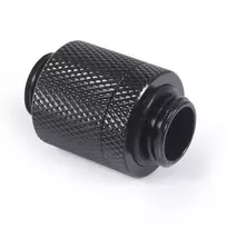 „Alphacool ES D“ kištukas, 20 mm, G1/4 IG į G1/4 IG – gilus juodas