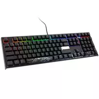 Ducky One 2 su pašvietimu PBT žaidimų klaviatūra MX-Juodas, RGB LED – juodos spalvos US išdėstymas