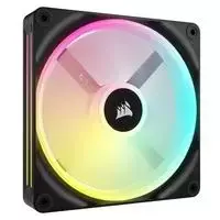 Corsair iCUE LINK QX140 RGB Series, PWM korpuso ventiliatorius, 2er Pack su RGB valdikliu- 140mm, juodos spalvos, Starter Kit