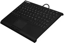 Klaviatūra „KeySonic Super-Mini-TAS“ jutiklinė planšetė, B formos lemputė, juoda, KSK-3211ELU(DE)