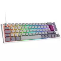 Ducky One 3 Mist Pilkas SF Klaviatūra žaidimams, RGB LED - MX-Silent-Raudona