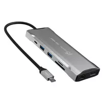 J5create – 4K60 Elite USB-C trijų monitorių 10Gbps mini dokas