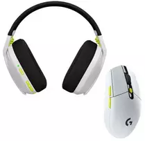 Klaviatūra Ausinės „Logitech“ belaidžio ryšio žaidimų rinkinys, juodas+baltas+žalias, EWR2934