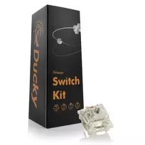 Klaviatūra Ducky Gateron G Pro Baltas Switches, mechaniniai, 3-Pin, linear, MX-Stem, 38g – 110 vnt