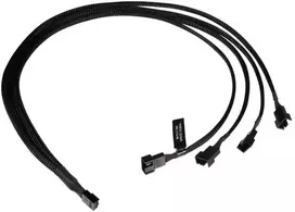 Alphacool Y-Splitter 4-pin to 4x 4-pin PWM 60cm – juodas