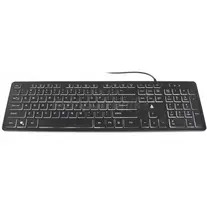 Klaviatūra Accura Artesia ACC-K1408 su laidu 100% (full-size) su pašvietimu juoda
