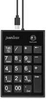 Klaviatūra Perixx PERIPAD-202C, numeric keypad cable jungtys USB-C with 2x USB 2.0 Hub (USB-A)