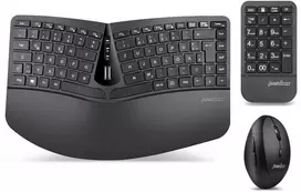 Klaviatūra ir pelė Perixx Perixx PERIDUO-606A DE, 3-in-1 klaviatūra and pelė set, wireless, ergon., juodas