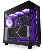 Kompiuterio korpusas NZXT H6 FLOW RGB MIDI BOKŠTAS SU LANGU, Juodas